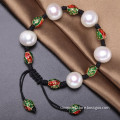 AAA 12-13 MM fasion graceful two strands white freshwater pearl bracelet PB029